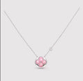 Mother Of Pearl Color Blossom Diamond Necklace