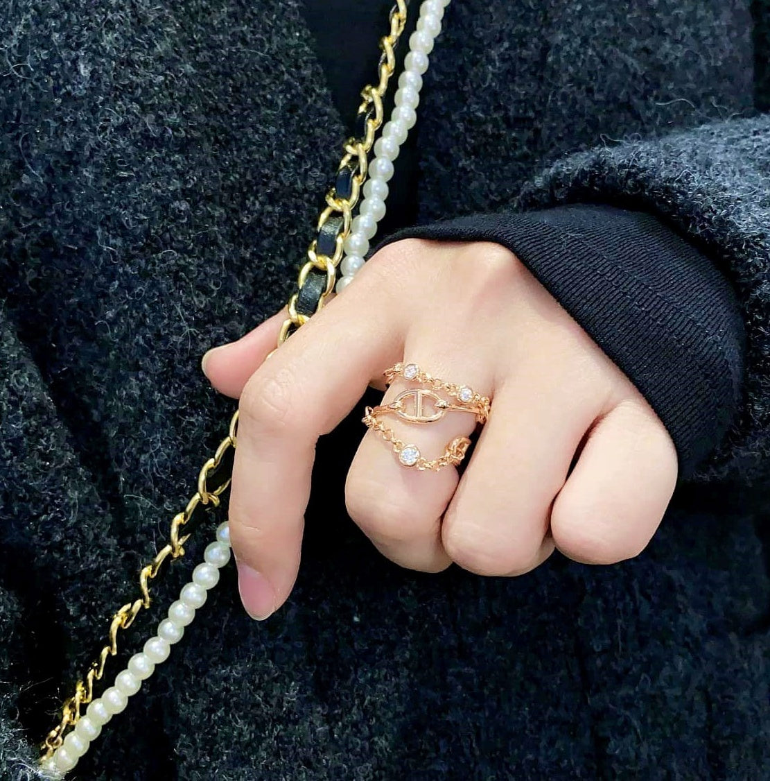 Chaine D’Ancre Chaos Diamond Ring