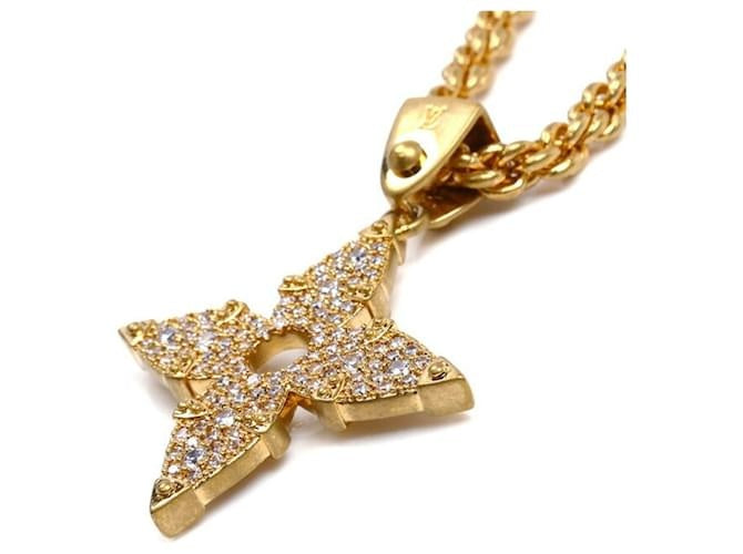 Chunky Pave Flower Rope Pendant Necklace