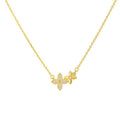 Retro Flower Blossom Diamond Necklace