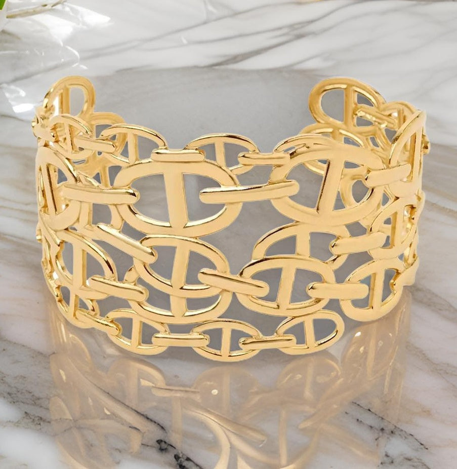 Chaine D’Ancre Enchainee Cuff Bracelet