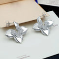 Crystal Flower Medaillon Earrings