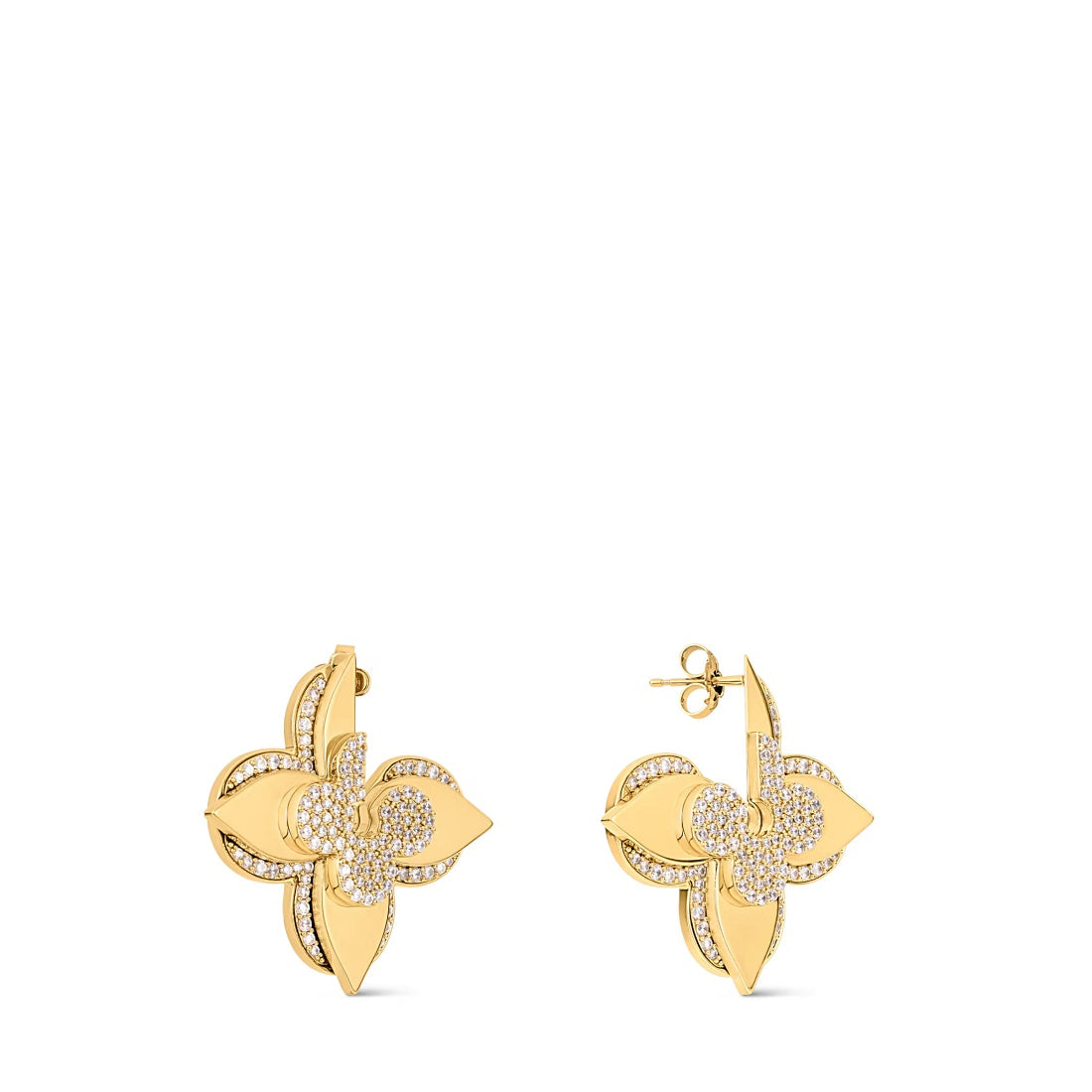 Crystal Flower Medaillon Earrings