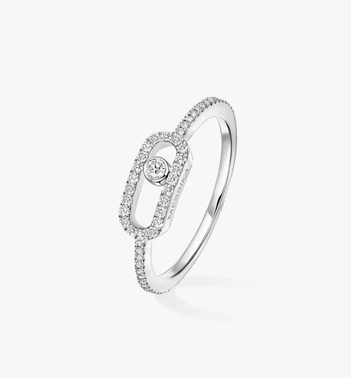 Beautiful Stackable Moving CZ Gem Ring