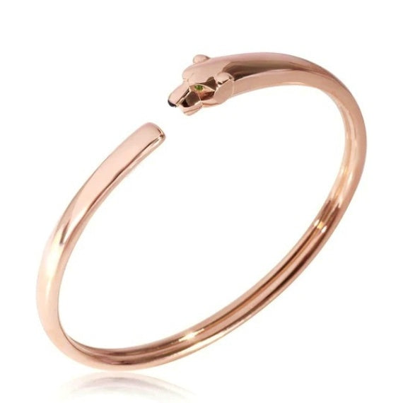 Retro Open Cuff Panther Bangle Bracelet