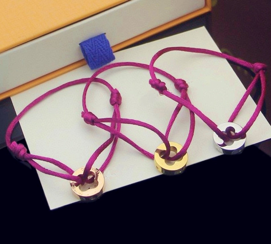 Retro Silk Rope Empreinte Bracelet